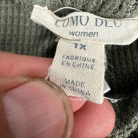 Como Blu Womens Jogger Pants 1X Olive Green - Picture 5 of 7